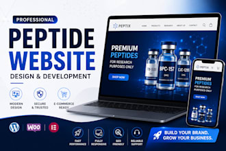 build a professional peptide ecommerce website