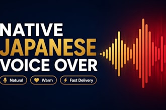 record a natural native japanese voice over