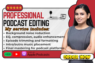 audio edit your podcast episode with noise removal audio cleanup and enhancement