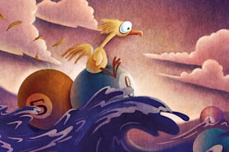 create fun and vibrant illustrations for childrens books