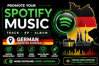 promote your spotify music tack ep and album to german targeted audience