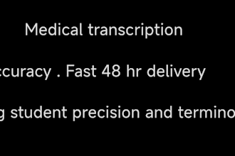 do accurate medical transcription for audios or videos