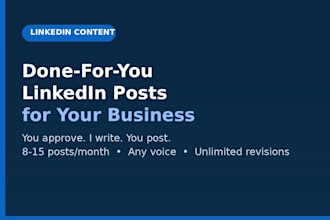 write done for you linkedin content for your business