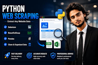 scrape any website using python selenium playwright and beautifulsoup
