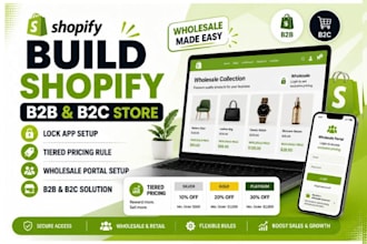 build shopify b2b b2c store lock app tiered pricing rule wholesale portal setup