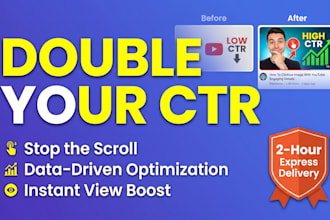 fix low CTR youtube thumbnails for more clicks