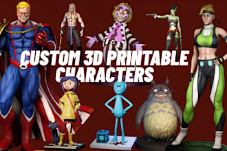 sculpt custom 3d action figure toy design figurine anime figure stl 3d printing