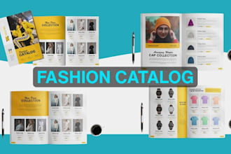 design interactive fashion clothing catalog lookbook for b2b wholesaler