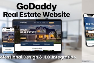 design professional godaddy real estate website as godaddy expert with idx mls