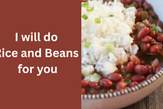 do your favorite rice and beans with peppered soup for you