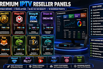 configure reseller panel with trail test, strong 8k, dream 4k, mega ott, lion