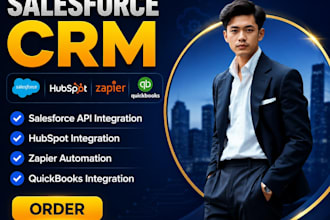 integrate salesforce CRM hubspot zapier quickbooks erp mulesoft appexchange API