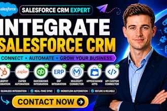 integrate salesforce CRM hubspot zapier quickbooks erp mulesoft appexchange API