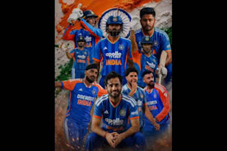 design eye catching youtube thumbnail for sports and cricket channel
