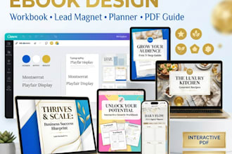 design canva ebook workbook lead magnet PDF guide and digital planner