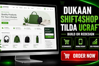 fix or customize dukaan ucraft shift4shop and tilda website