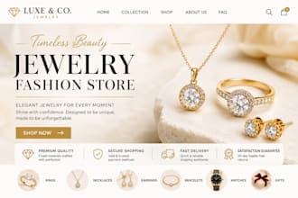 build jewelry website fashion shopify store wristwatch dropshipping website