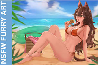 draw furry nsfw character design furry nsfw anime furry oc fursona commissions