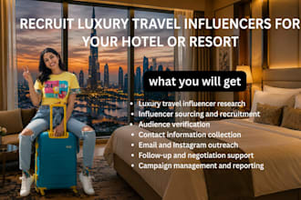recruit luxury travel influencers for your hotel or resort