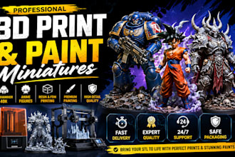 3d print and paint miniature painting warhammer 40k anime figure stl resin fdm