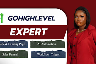 gohighlevel set up, CRM, funnel, website, workflow, ai automation, VA
