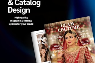 design fashion magazine layout and glam couture