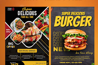 design modern restaurant menu,food flyer,poster, menu board
