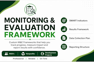 develop a professional monitoring and evaluation framework