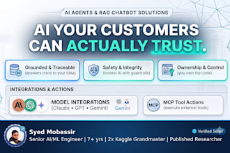 develop a production rag chatbot or ai agent on your data