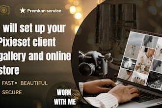 setup your pixieset client gallery and online store