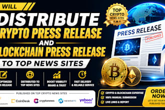 distribute crypto press release and blockchain press release to top news