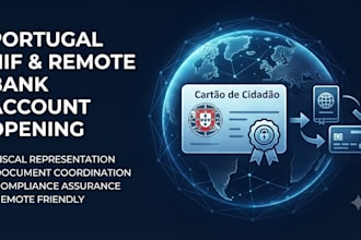 assist with your portugal nif and remote bank account opening