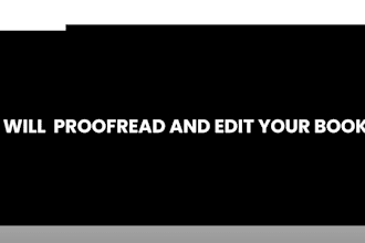 proofread and edit your book