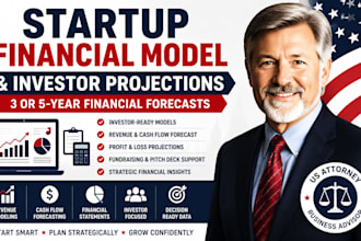 build startup financial model and investor projections