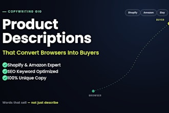 e commerce copywriter ,product descriptions and ad copy