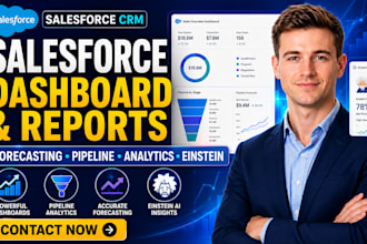 build salesforce CRM dashboard reports forecasting pipeline analytics einstein