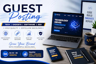 do tech guest post backlink, on high da USA,UK on technology blog