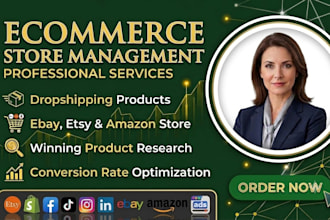 do ecommerce store management for etsy ebay amazon tik tok shop shopify manager