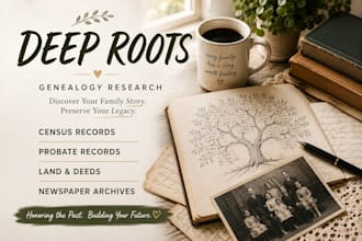do professional genealogy research and build your family tree