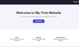 design a responsive HTML CSS landing page