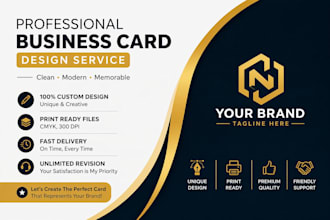 create a professional business card for brand identity