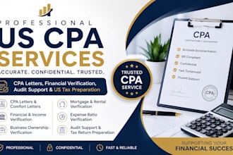 prepare CPA letter CPA comfort letter CPA mortgage letter, financial statements