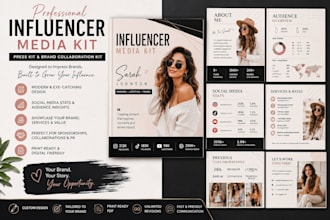create a modern influencer media kit for brand collaborations