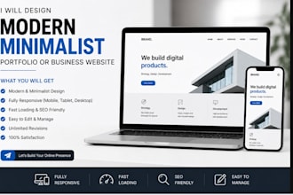 design a modern minimalist portfolio or business website