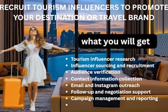recruit tourism influencers to promote your destination or travel brand