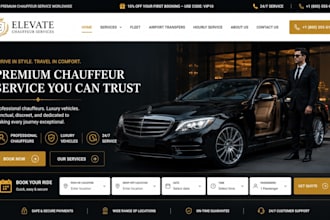 build squarespace website for chauffeur, limousine luxury website transport pros