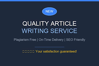 write quality articles and blog content