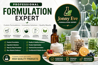 develop professional cosmetic formulations for your brand