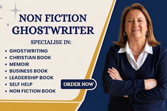 ghostwrite a christian book, business, leadership or non fiction book