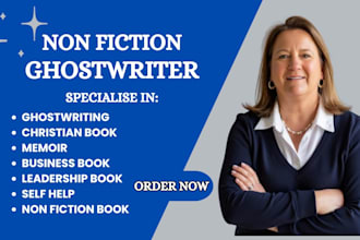 ghostwrite a christian book, business, leadership or non fiction book